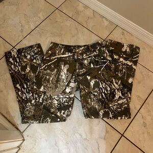 High Rise Camo Cargos with baggy fit